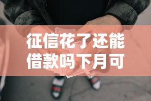 征信花了还能借款吗下月可借