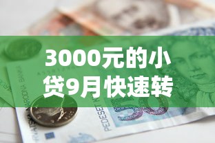 3000元的小贷9月快速转存！深度诠释这5个借款无视黑白的正规