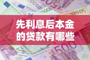 先利息后本金的贷款有哪些2025年居然能这么大额！今日梳理网贷利息优先偿还借款口子