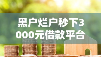 黑户烂户秒下3000元借款平台
