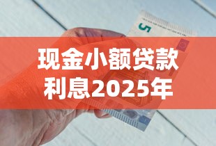 现金小额贷款利息2025年关键技巧！本次聚合这5个网贷小额借钱利息