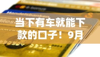 当下有车就能下款的口子！9月必记这五个不用芝麻信用的大额贷款