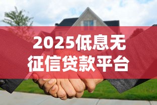 2025低息无征信贷款平台精选