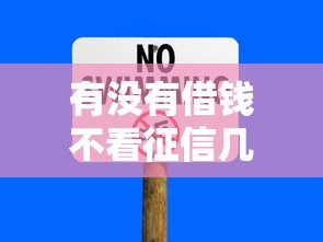 有没有借钱不看征信几百的2025年归纳这五个！同时展示信用卡芝麻信用借款