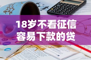 18岁不看征信容易下款的贷款平台