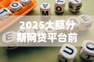 2025大额分期网贷平台前十强