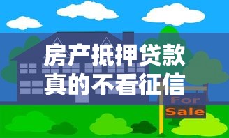 房产抵押贷款真的不看征信吗