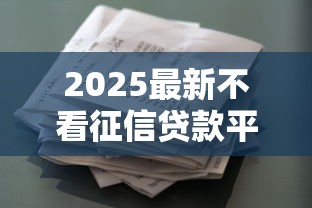 2025最新不看征信贷款平台