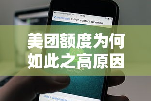 美团额度为何如此之高原因解析
