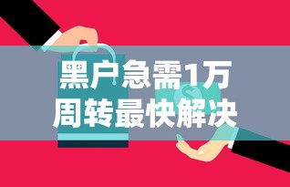 黑户急需1万周转最快解决办法