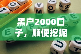 黑户2000口子，顺便挖掘网贷2000平台