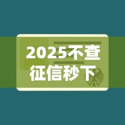 2025不查征信秒下小额贷款真相