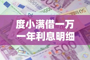度小满借一万一年利息明细解析