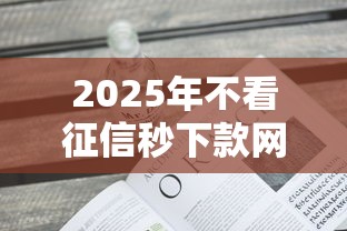 2025年不看征信秒下款网贷平台