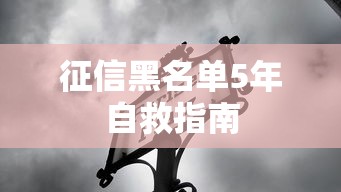 征信黑名单5年自救指南