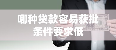 哪种贷款容易获批条件要求低