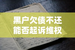 黑户欠债不还能否起诉维权