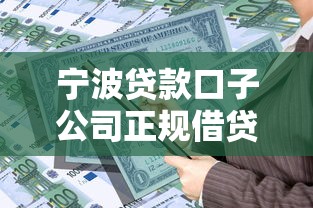 宁波贷款口子公司正规借贷指南
