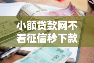 小额贷款网不看征信秒下款