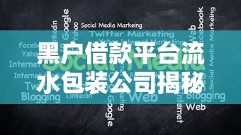 黑户借款平台流水包装公司揭秘