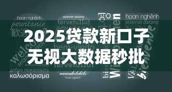 2025贷款新口子无视大数据秒批