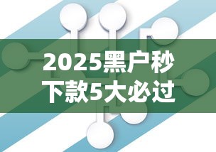2025黑户秒下款5大必过口子