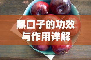 黑口子的功效与作用详解
