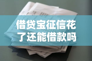 借贷宝征信花了还能借款吗