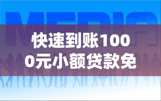 快速到账1000元小额贷款免审核