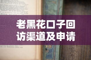 老黑花口子回访渠道及申请攻略