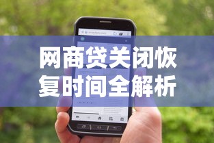 网商贷关闭恢复时间全解析