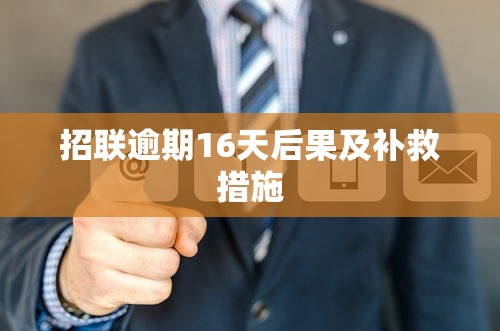 招联逾期16天后果及补救措施