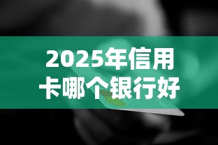2025年信用卡哪个银行好批额度高