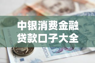 中银消费金融贷款口子大全