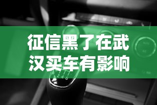 征信黑了在武汉买车有影响吗