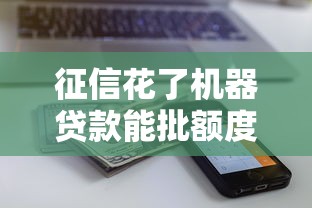 征信花了机器贷款能批额度吗