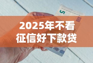 2025年不看征信好下款贷款推荐