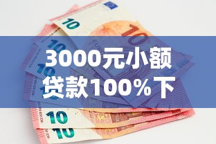 3000元小额贷款100%下款攻略