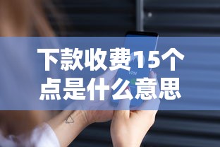 下款收费15个点是什么意思 下款收费15个点是什么意思