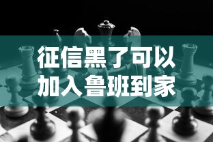 征信黑了可以加入鲁班到家吗