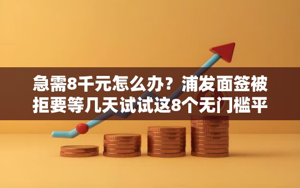 急需8千元怎么办?浦发面签被拒要等几天试试这8个无门槛平台 急需8千元怎么办?浦发面签被拒要等几天试试这8个无门槛平台