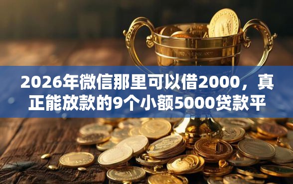 2026年微信那里可以借2000，真正能放款的9个小额5000贷款平台推荐