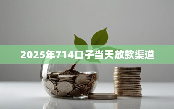 2025年714口子当天放款渠道