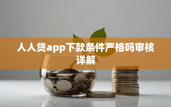 人人贷app下款条件严格吗审核详解
