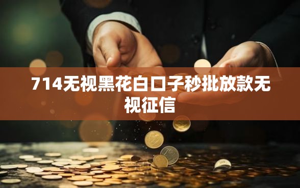 714无视黑花白口子秒批放款无视征信