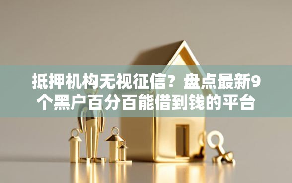 抵押机构无视征信？盘点最新9个黑户百分百能借到钱的平台