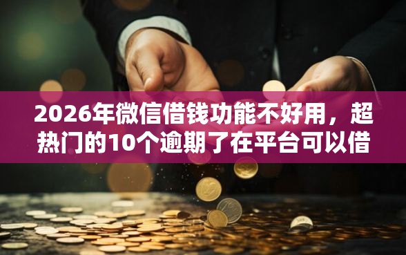 2026年微信借钱功能不好用，超热门的10个逾期了在平台可以借到钱推荐