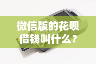 微信版的花呗借钱叫什么？十大2025不查征信小额贷款必下口子推荐