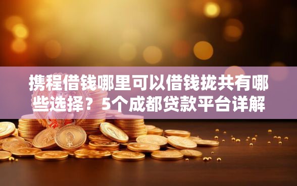 携程借钱哪里可以借钱拢共有哪些选择？5个成都贷款平台详解