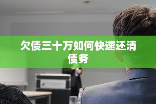 欠债三十万如何快速还清债务